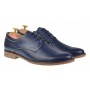 Pantofi barbati casual din piele naturala bleumarin - PABLM